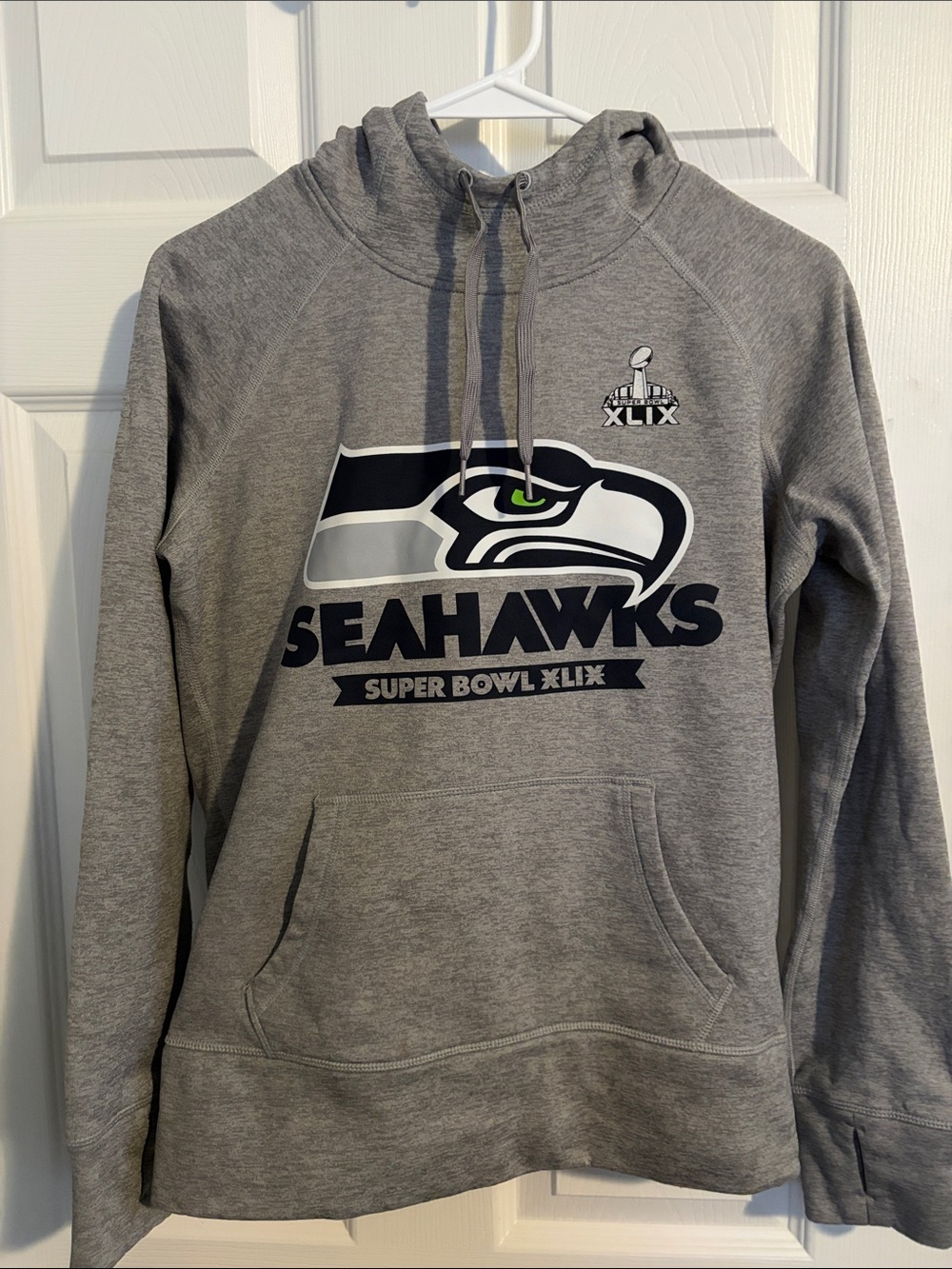 Nike Gray Seahawks Super Bowl XLIX Pullover Hoodie